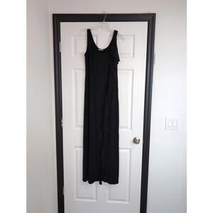 Large CK black ruffle maxi dress